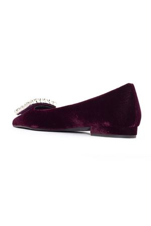 Amaia burgundy velvet ballerina shoes ROBERTO FESTA | AMAIABORDO